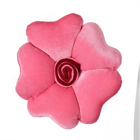 Rose petal shaped cushion, set of 2, pink - Picture 4 of 5